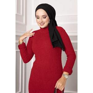 Vestido de Pana Bouclé Rojo - Product Image 5