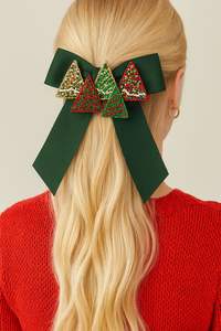 Accesorios para el Cabello con Cuentas Hechas a Mano, Lujoso Coletero Navideño, Joyería Artesanal Bordada a Mano, Regalo de Navidad para Mujeres Adultas - Product Image 3