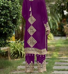 El mejor 2024 HEAVY FUAX GEORGETTE Salwar Kameez para adultos Traje indio pakistaní para mujeres y Damas de Surat al mejor precio - Product Image 4