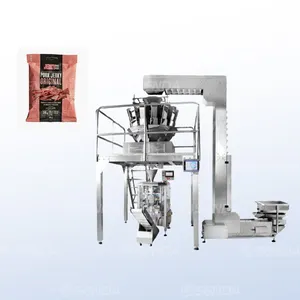 Automatic Snack Packaging Machine With Combination Scare For Chips/Candy/Pork Jerky