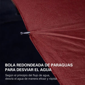 Parapluie automatique XXL classique pour hommes et femmes, long, coupe-vent, imperméable, avec poignée élégante et courbée - Product Image 5
