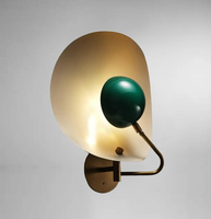 Applique murale LED RJ Handicraft Store en métal doré avec lumière à intensité variable et protection oculaire, style Mid-Century Modern pour la maison et le bureau