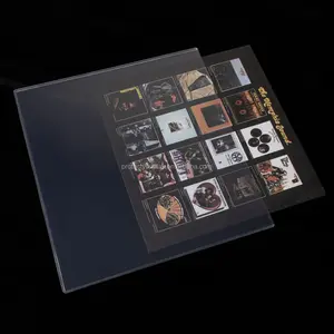 Tampa de álbum de gravação de 33 rpm, suporte de plástico transparente rígido toploader, 12 polegadas