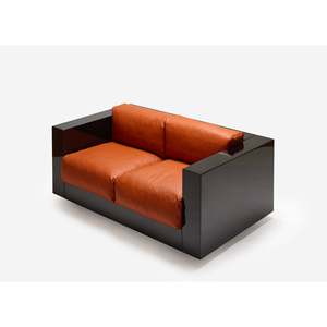 Sofá Saratoga Premium de 2 Plazas, Tapizado en Cuero Genuino, Estructura Metálica, Forma Cuadrada Extensible, Mueble Elegante para el Hogar - Product Image 3