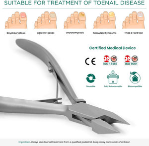 ชุดตัดเล็บเท้าแบบมืออาชีพ ปลอดภัยต่อสิ่งแวดล้อม สำหรับผู้เชี่ยวชาญด้านเท้า  ผลิตจากเหล็กเยอรมัน  ปากตัดกว้าง - Product Image 6