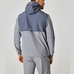 Chaqueta Cortavientos Impermeable de Otoño Informal con Cremallera Delantera de 2 Colores Personalizada OEM al por Mayor para Hombre - Product Image 2