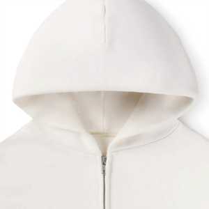 Sweat à capuche zippé pour hommes à la mode Sweats à capuche unis et vierges Vente en gros en vrac Streetwear en coton avec marque privée pour hommes Usine OEM - Product Image 3