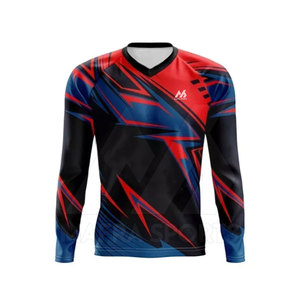 Maillot de motocross en cuir à manches longues, haute qualité, respirant, anti-UV, séchage rapide, logo personnalisable, grandes tailles, vente chaude - Product Image 3