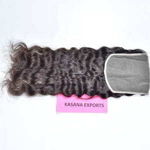 Extensions de cheveux humains 6*6 Closure Indian Hair 100% vierges Remy, cuticules alignées, double trame machine, 100g, à clipser, toutes couleurs - Product Image 3