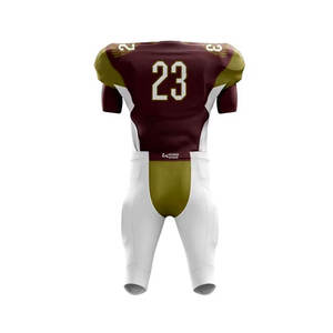 Uniforme de football américain personnalisé avec col imprimé par sublimation, confortable et à séchage rapide - Product Image 3