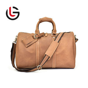 Sac de transport en cuir véritable brun clair résistant à l'eau résistant à l'eau de grande capacité - Product Image 6