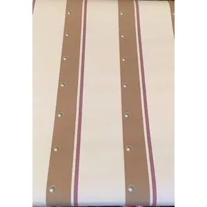 Papier peint vintage Peel & Stick par Motif Tan & Plum Stripes & Circles Design - Product Image 1