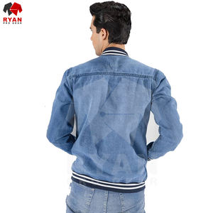 Chaqueta vaquera con servicio OEM, superventas, chaqueta vaquera de alta calidad, chaqueta vaquera informal de calle para hombre, logotipo personalizado - Product Image 4