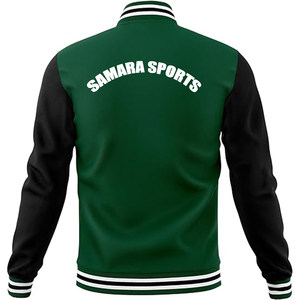 Chaqueta Varsity de Invierno con Cuello Alto y Bordado Personalizado para Hombre, con Logotipo Frontal, Corte Holgado, Nueva Llegada - Product Image 3