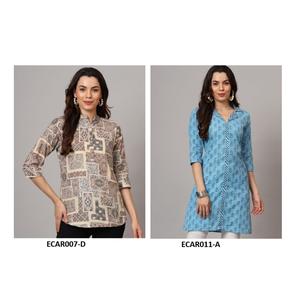 Kurti indio elegante de calidad superior en algodón de rayón Uso diario cómodo y elegante para mujeres Disponible a precio de fábrica - Product Image 1