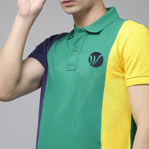 เสื้อโปโลสำหรับผู้ชายผ้าถักลำลองไซส์ใหญ่พิเศษสีตัดกันน้ำหนักเบาสินค้าตรา - Product Image 4