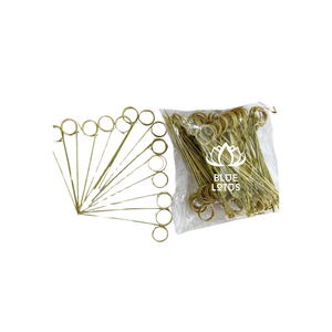 ไม้ไผ่ธรรมชาติทรงกลมสำหรับตกแต่งอาหารอุปกรณ์งานปาร์ตี้เค้กผลไม้แซนวิชไม้จิ้มฟัน - Product Image 6