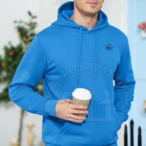 Hoodie Blank Fleece Oversized Custom Unisex <b>Men</b> Hoodies High Quality Oversized Boxy <b>Pullover</b> Hoodie Puff Print Drop Shoulder - Product Image 3