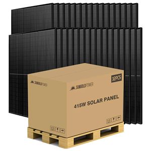 Panel Solar Monocristalino de Silicio Totalmente Negro de la UE, Paleta Completa (32 Paneles) - Product Image 1