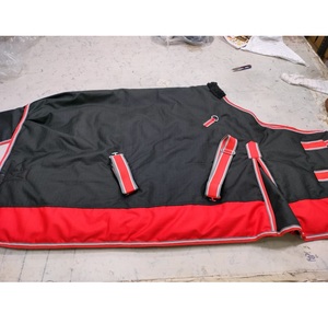 Haute qualité 1200 Denier Ripstop polycoton Orange hiver cheval tapis imperméable respirant tissu maille doublure Dressage utiliser indien - Product Image 6