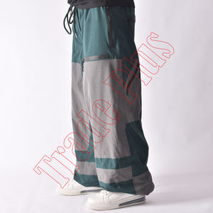 Pantalon de neige imperméable vert et gris fonctionnel Pantalon de ski coupe-vent avec doublure chaude et bas élastiques - Product Image 6