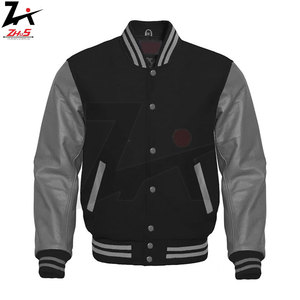 Veste universitaire Letterman veste de baseball corps en laine manches en cuir de vachette couleurs personnalisées broderie Patchwork vestes universitaires - Product Image 1