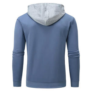 Sweat à capuche décontracté pour homme Speedy Industry, 100 % coton, manches longues, poche kangourou, design color block, broderie technique, hiver - Product Image 2