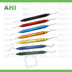 Ensemble de détartreurs dentaires Gracey 7 pièces en acier inoxydable de haute qualité, manuel, certifié CE, instrument de classe I, modèle AH-100, fabricant - Product Image 5