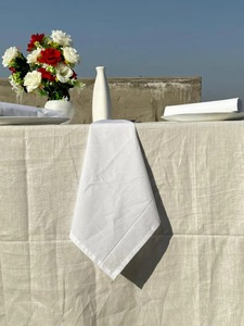 ชุดผ้าเช็ดปากคอตตอนสีทึบงานทำมือชุดผ้ากันเปื้อนสี่เหลี่ยมขนาดคลาสสิกออกแบบได้เองสำหรับใช้ในงานแต่งงานที่บ้าน - Product Image 5