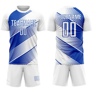 เสื้อฟุตบอลพิมพ์ซับลิเมชัน100% ผ้าโพลีเอสเตอร์ยืดป้องกันแบคทีเรียชุดฝึกซ้อมแบบแห้งเร็วผลิตจากโพลีเอสเตอร์ - Product Image 1