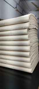 Tissu brocart en soie Muga turquoise 100% soie, anti-boulochage, teint uni, tissé sur mesure pour costumes et confection de robes - Product Image 5