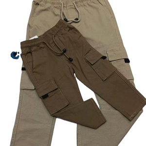 Haute qualité hommes 100% coton Camouflage pantalon décontracté mi-taille extérieur Cargo salopette avec multi-poches toile légère - Product Image 2