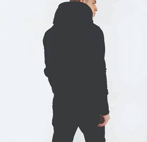 Ensemble de survêtement d'hiver léger et décontracté pour hommes 100% coton grande taille pantalon de survêtement respirant imprimé sur le devant avec cordon de serrage à capuche - Product Image 3