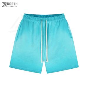Shorts d'entraînement respirants à taille élastique en tissu tricoté en toile de haute qualité, couleur unie personnalisée, vêtements pour hommes, shorts d'été pour hommes - Product Image 5