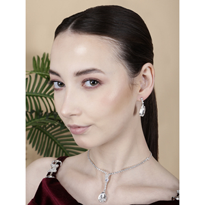 Ensemble de bijoux de mariage, collier en zircon doré éblouissant pour cadeaux - Product Image 3