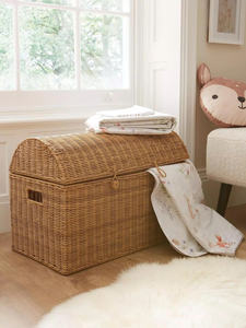 Vietnam Natural Rattan Dome Lid Storage Chest OEM ODM Handmade Woven Trunk Decorative Organizer Rustic Home <b>Decor</b> Wholesale - Product Image 3