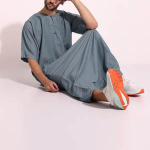 Thobe sur mesure pour homme 2025 – Manches longues, grande taille, vêtement islamique léger, séchage rapide, respirant, haute qualité - Product Image 5