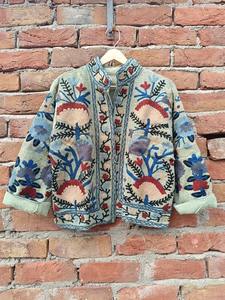 Suzani bordado chaqueta de las mujeres, chaqueta floral, Kantha Vintage hecho a mano chaquetas abrigo, diseñador kimono chaquetas para niñas, Boho - Product Image 5