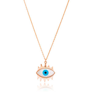 Colgante de plata de ley 925 con diseño de ojo de la suerte turco, hecho a mano, para mujeres - Product Image 3
