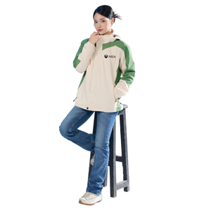 Premium Waterproof <strong>Windbreaker</strong> Jacket Beige Green Combination Lightweight Long Lasting <strong>Custom</strong> Printing Option - Product Image 1