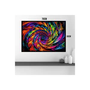 Grande table en MDF 70x50cm avec cadre d'impression de qualité colorée 157-Décoration de table et accessoire - Product Image 3