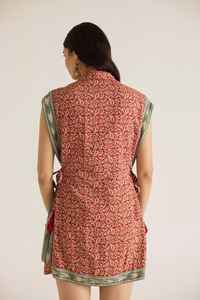 Mini vestido de alta calidad, elegancia sin esfuerzo con ajuste relajado, hermosas cortinas, forma de cintura definida, silueta teñida Lisa tejida - Product Image 5