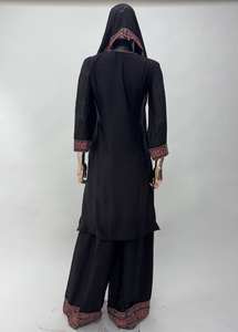 Ensemble de costume de fête en soie prêt à l'emploi de Style traditionnel Chinon brodé Salwar Kameez et Dupatta vêtements indiens et pakistanais - Product Image 5