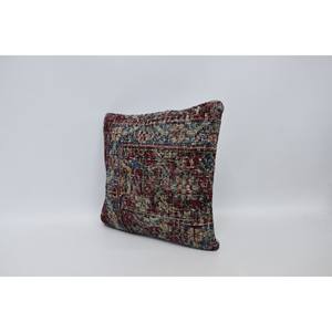 Multicolor Bohemian <b>18x18</b> Wool Pillow Portable Vintage Embroidered Woven Cushion for Bedding Floor Decor 16x16 Inch Decorative - Product Image 4