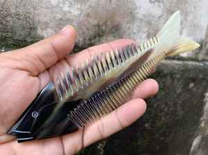 Peigne en corne de buffle avec poignée confortable pour usage domestique et cadeaux, outils manuels - Product Image 3