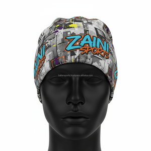 Bonnet pour femme haut de gamme 320 GSM Polyester tissu extensible chaud respirant conception personnalisé transfert de chaleur Logo jacquard bonnet casquette - Product Image 1