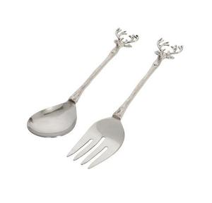 Serveur à salade en métal plaqué or pour servir la salade Nouveau look Ensemble de couverts en métal Serveurs de couverts pour la maison Hôtel Ustensiles de cuisine - Product Image 4