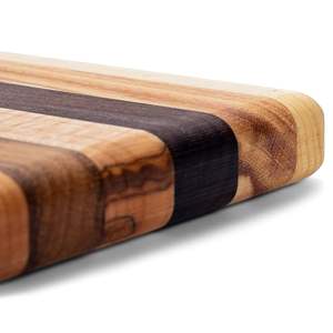 Planche à découper en bois massif rayée marron de 8 pouces pour la cuisine, les légumes et les fruits - Product Image 4