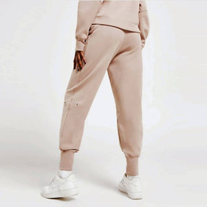 Ensemble de survêtement beige pour femmes, deux pièces, veste zippée et pantalon de jogging, vêtements de sport athlétiques, tenue d'entraînement, vêtements décontractés - Product Image 3