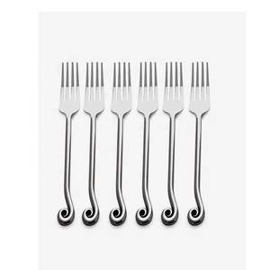 Vajilla Tenedor de fruta Mango hecho a mano de acero inoxidable Tenedor de utensilios de cocina de plata Vintage para uso en el hogar y el restaurante - Product Image 5